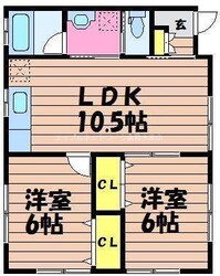 サンライズ　B棟の物件間取画像